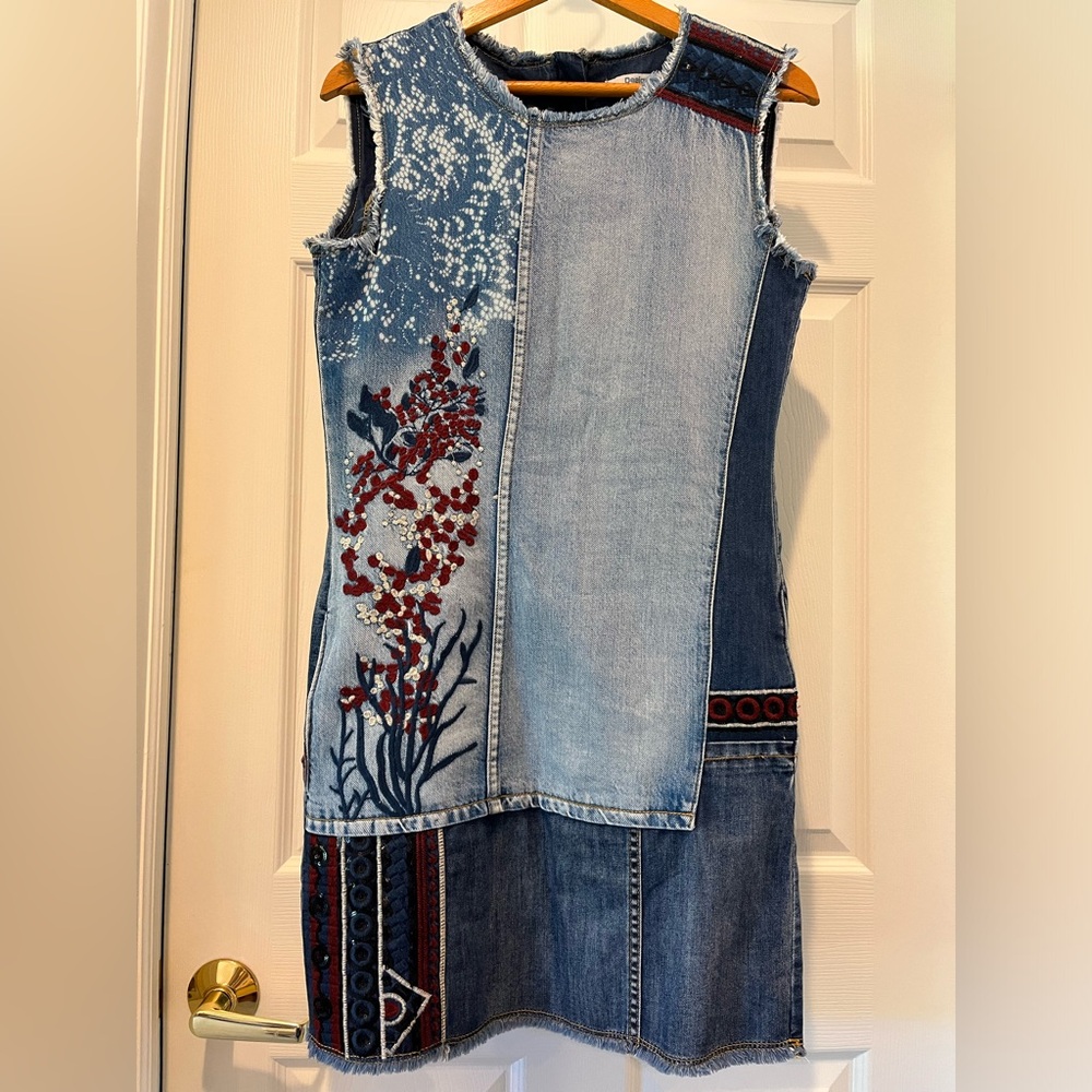 Desigual denim shift dress, size 38 (US size 6)